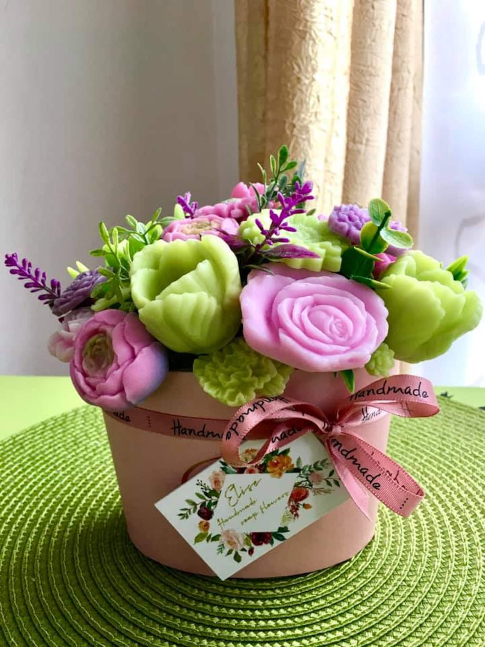 Handmade Soap Flowers Housewarming Gift Soap Flower Set Etsy