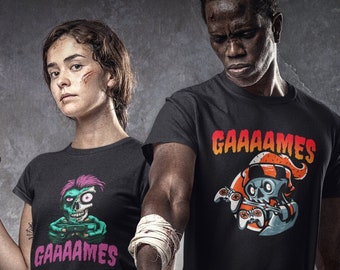 Horror Gamer | Zombie Video Gaming T-shirt | Halloween Tshirt for Horror Game Lovers | Video Gamer Tshirts | Geeky Gamer Tee | Video Games