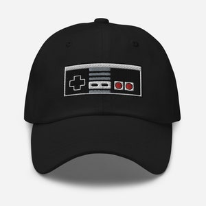 NES Game Controller Dad Hat, Retro embroidery baseball cap, Old school gamer cap, Retrogamer hat, Retro games embroidered hat, Gaming hat
