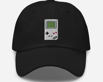 Game Boy Classic Dad Hat, Gameboy Stickerei Baseballkappe, Old School Gamer Hut, Retrogamer Hut, Retro Spiele bestickter Hut, Gaming Cap