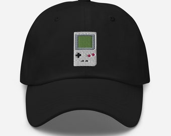 Game Boy Pocket dad hat, Gameboy Pocket GBP retro gaming hat, Old school gaming hat, Embroidered retrogamer caps, Retro games embroidery hat