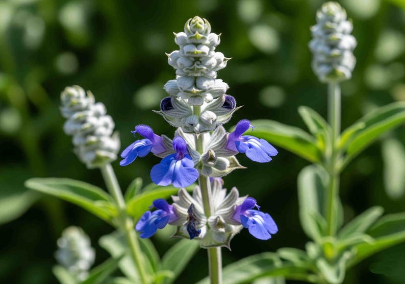 50 Salvia Victoria Blue Flower Seeds Dried Arrangements Sage Mealycup image 2