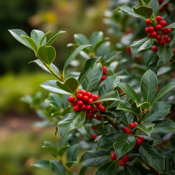 10 Japanese Holly Seeds Red Berries Christmas - Etsy
