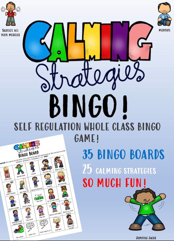 Calming Strategies Bingo Self Regulation Coping Strategies | Etsy