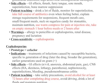 Nursing Pharmacology Notes