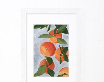 Abstract Botanical Art Print - "Citrus Study No. 5"