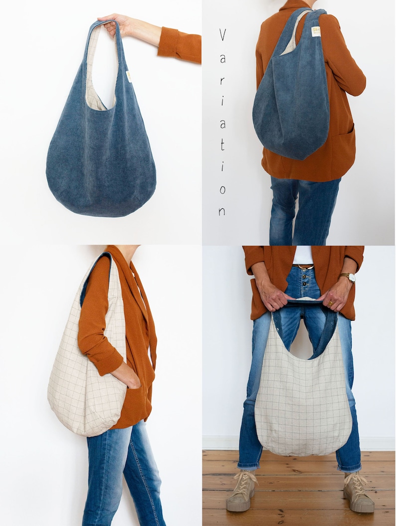 Casual Hobo Bag Digitales Schnittmuster Als PDF Für Einen Etsy