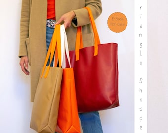 Triangle Shopper | Digitales Schnittmuster für eine Tasche mit Henkeln im PDF-Format inkl. Nähanleitung (Sprache: Deutsch)