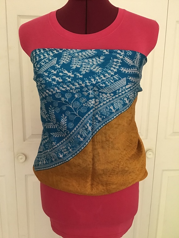 Silk scarf on sale halter top