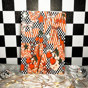 Retro Cherries Patchwork Kindle Insert For Clear Cases