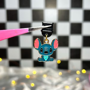 Blue Alien Dust Plug Charm For Kindles, iPhones And Androids, Disney Charm, Kindle Charm, Phone Charm, Dust Plug Charm, Stitch Lover
