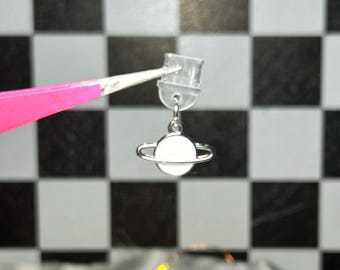 Planet Dust Plug Charm For Kindles, iPhones And Androids, Celestial Charm, Kindle Charm, Phone Charm, Dust Plug Charm