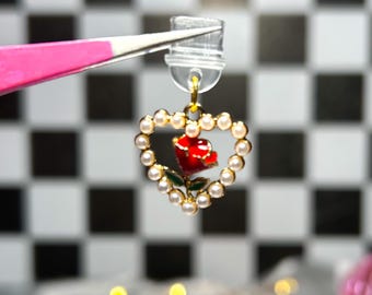 Rose Dust Plug Charm For Kindles, iPhones & Androids, Rose Charm, Kindle Charm, Phone Charm, Dust Plug Charm