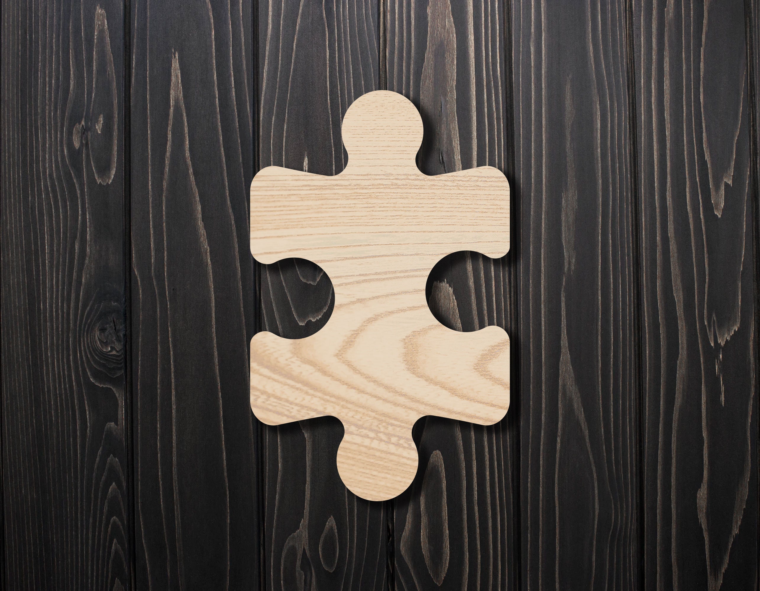 Puzzle Piece Cutout Multiple Sizes Laser Cut Wood Etsy