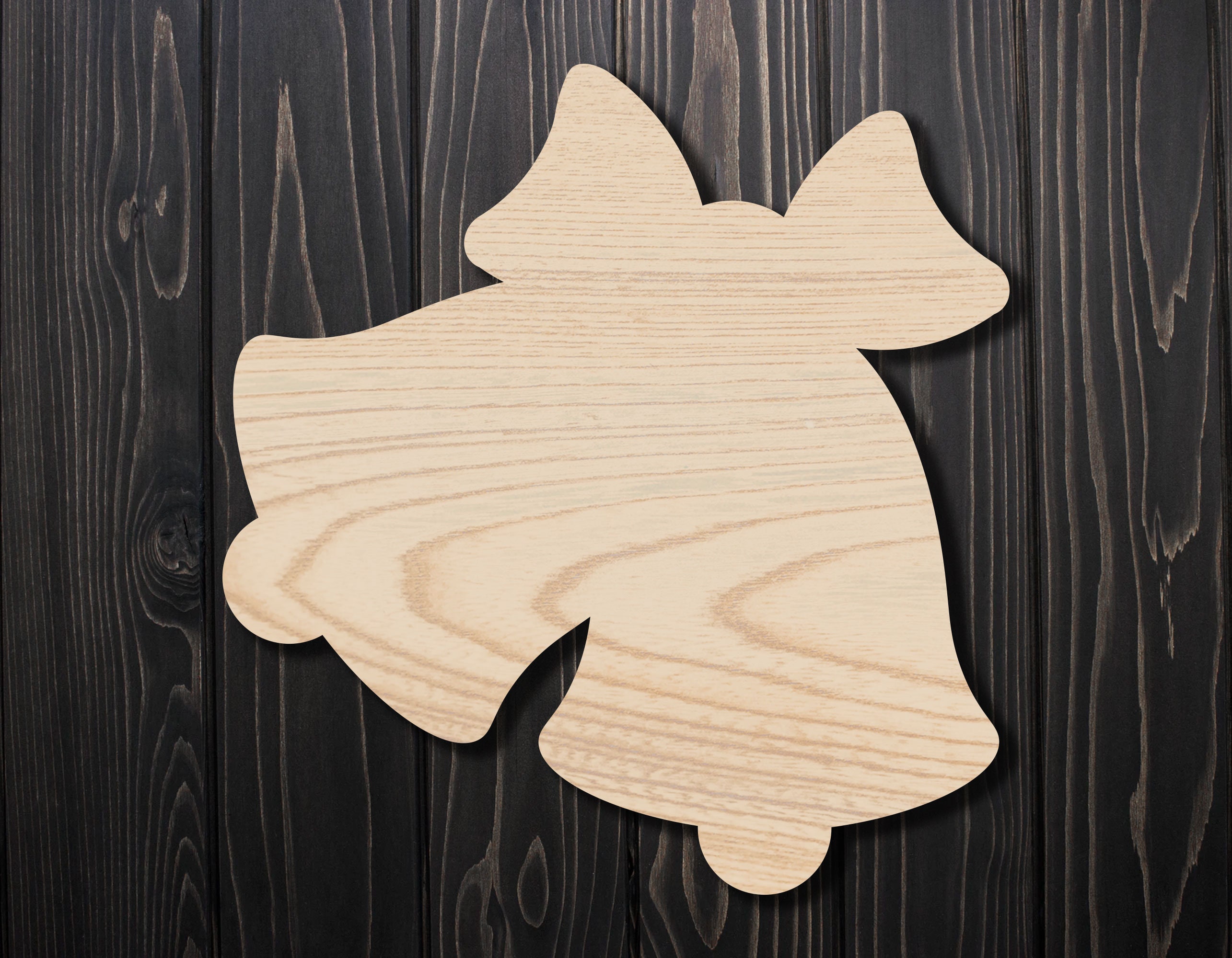 Bell wood cutout Multiple Sizes Laser Cut Bell Shape Etsy