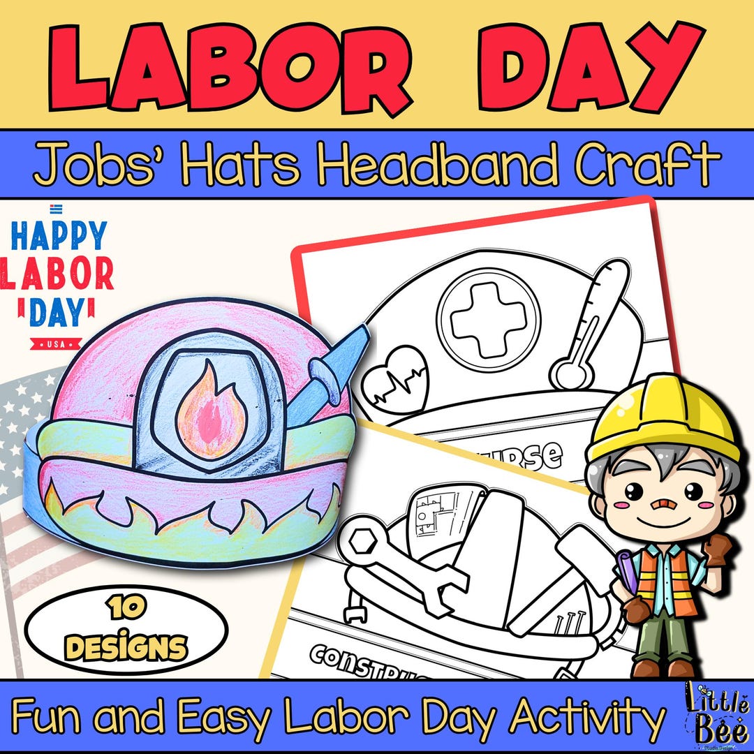Community Helper Hats Craft: Labor Day Career Activity (PDF Download - Etsy