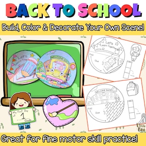 Back to School Craft: Fine Motor Skills Activity (Printable PDF Download