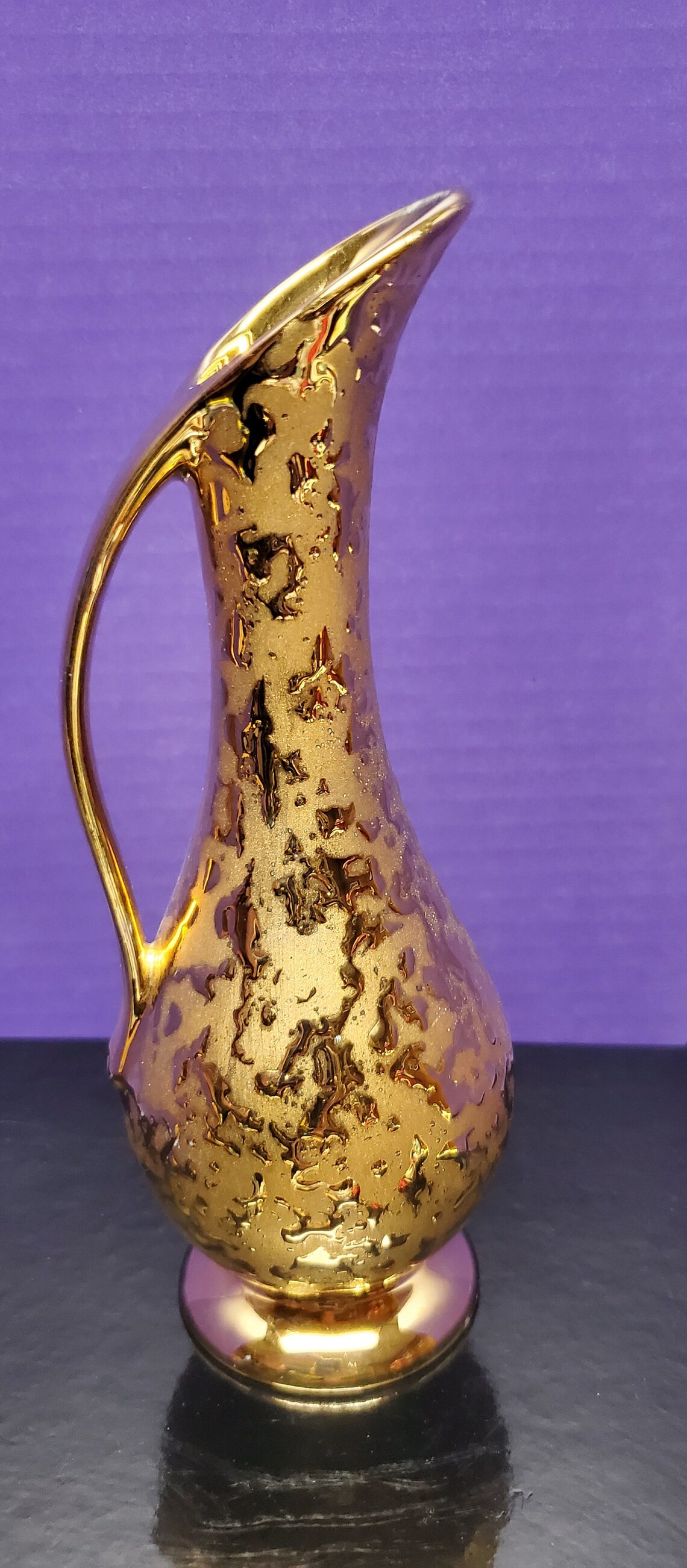 Vintage MCM 22k Weeping Gold Fine China Bud Vase Etsy