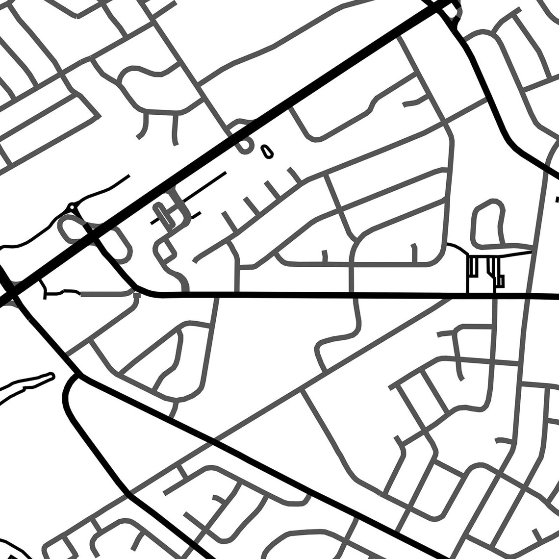 Cinnaminson Map Print Poster Canvas Map of Cinnaminson New Etsy