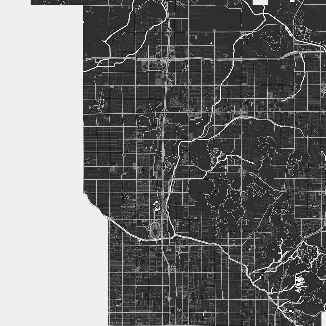 Phoenix Map Print Poster Canvas Map of Phoenix - Etsy