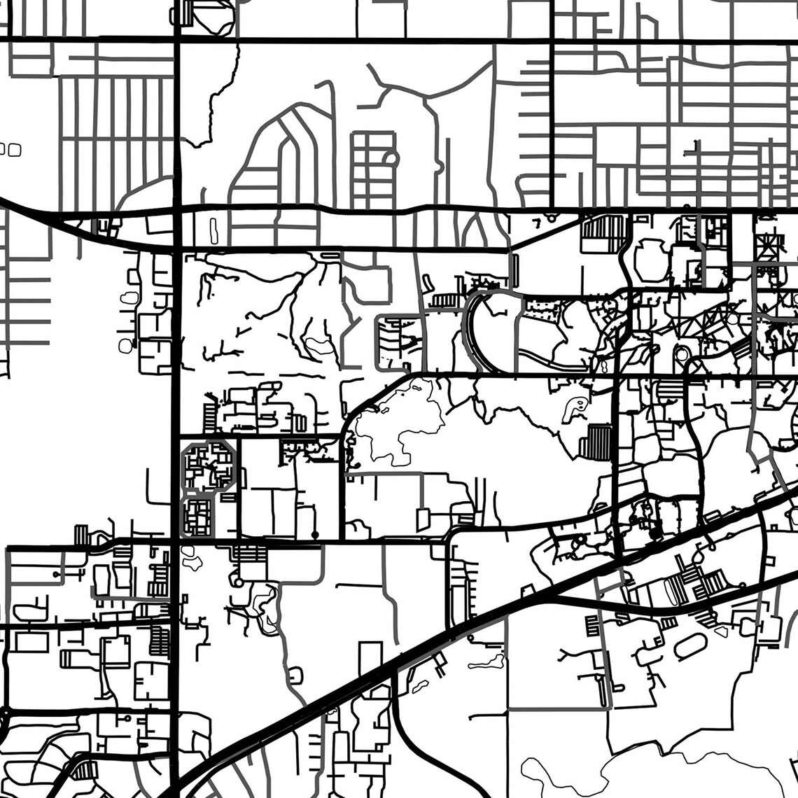 Gainesville Map Print Poster Canvas Map of Gainesville | Etsy