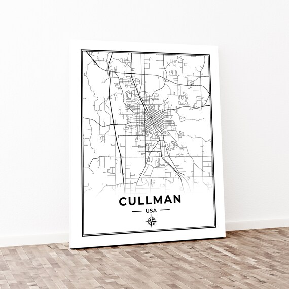 Cullman Map Print Poster Canvas Map of Cullman Alabama  Etsy