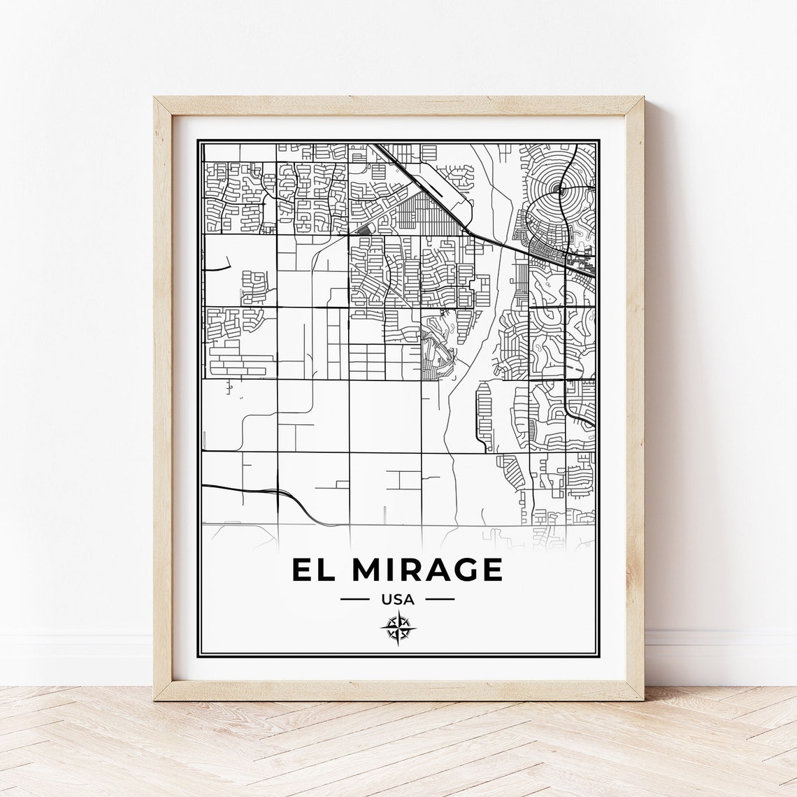 ElMirage Map Print Poster Canvas Map of ElMirage Arizona Etsy
