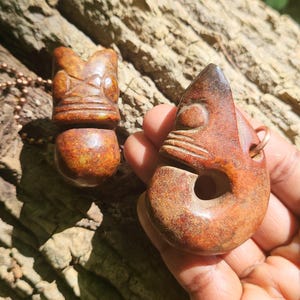 Intact HongShan Culture • Beast  • Old Antique • Crystal Necklace • Jade Amulet Figurine Collectible • Pig Dragon