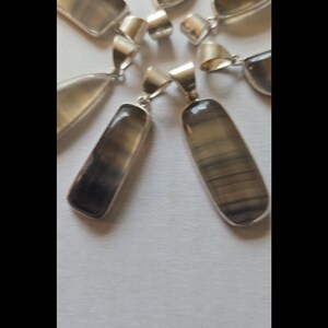 Fluorite Pendants • 925 silver jewelry • Healing Crystals • For necklace • Gift for him or her • Rainbow Fluorite gemstone jewelry making 画像 4