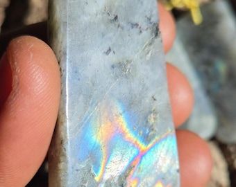 2.3" Pink Labradorite • Rainbow Spectrolite • Healing Crystals • Big Stone Pendants • Purple Labradorite Necklace Jewelry