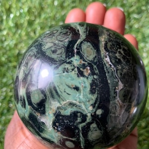 1lb 13oz Kambaba Jasper Sphere, Crystal Sphere, Hand Carved, Jasper Sphere, Healing Sphere, Home Decor, Mineral Specimen, Gift for him her