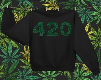 Marijuana Sweatshirt - 420 sweatshirt, weed sweater, cannabis sweater, Smokers Sweater, Stoner Sweatshirt, Ganja Sweatshirt, Hippie Sweater