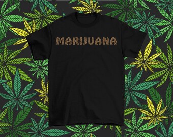 Marijuana T-Shirt - Weed Molecule Shirt, Cannabis Tee, 420 Shirt, Mary Jane Shirt, Ganja Tee, Stoner Gift, Smokers Gift, Ganja Shirt