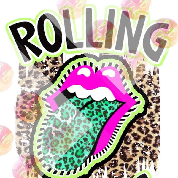 Rolling Stones Png Sublimation Design