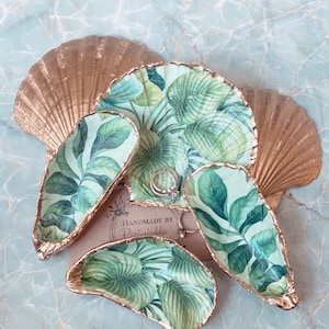 Green leaf scallop shell