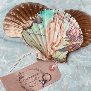 The birth of Venus scallop shell art