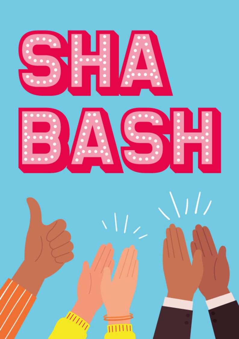 Shabash Indian Desi Wall Art Print Poster Etsy