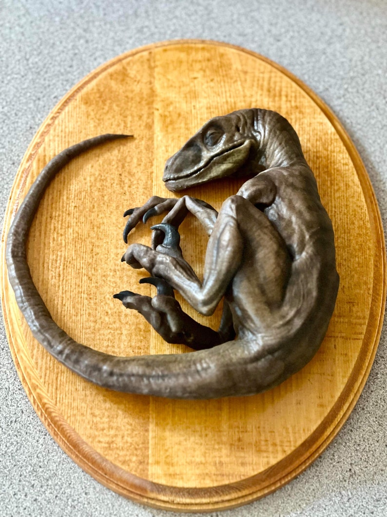 Raptor Resin Statue Dinosaur - Etsy