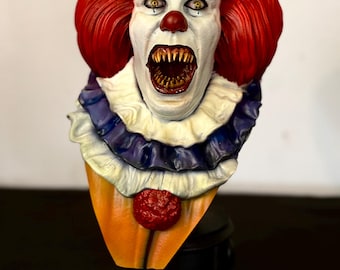 1990 IT Pennywise Clown Horror Bust Statue prop figure
