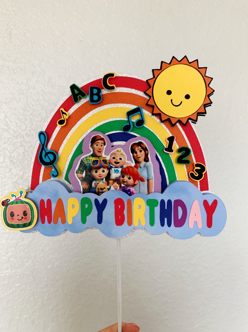 CocoMelon Happy Birthday Cake Topper | Etsy