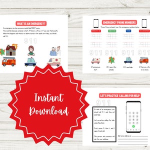 Life skills for Kids: If there is an emergency printable, Teach & Learn 911