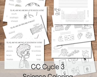 Classical Conversations Cycle 3 Science Worksheets: Coloring & Writing ...