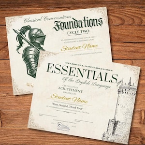 EOY Award-certificaat klassieke gesprekken | Bewerkbare basis en benodigdheden (digitale download) CC CYCLE 2