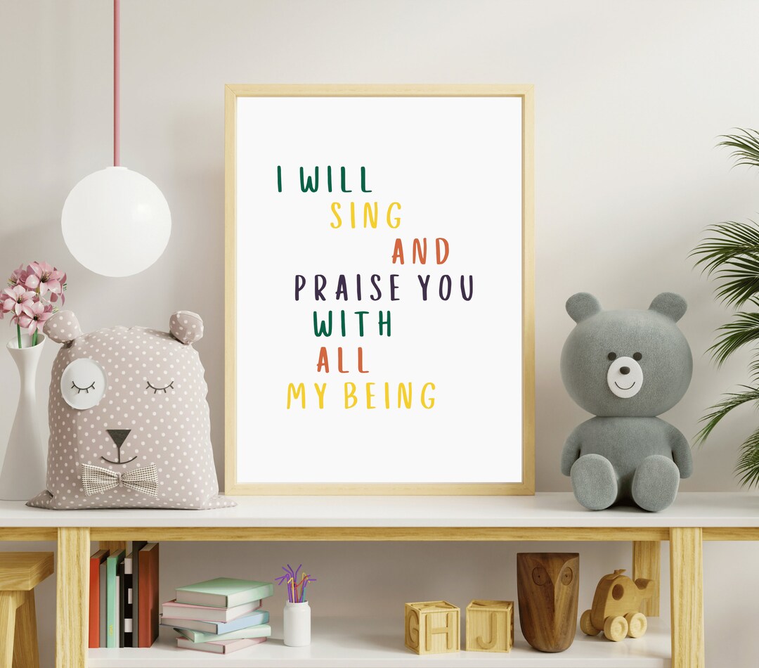 Kids Wall Art Scripture Posters Church Sunday School Decor Christian ...