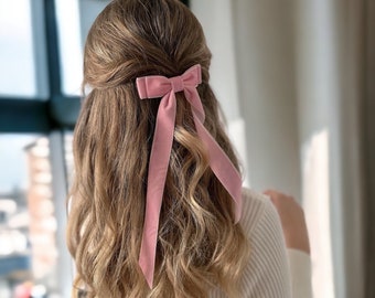velvet hair bow