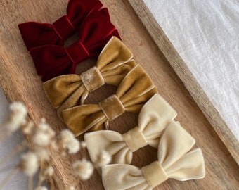 Velvet hair bow