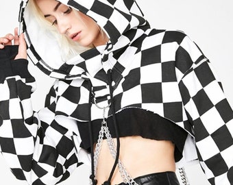 checkered sweatshirt
