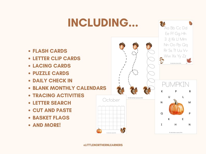 Fall Preschool Activity Bundle: Monthly Themed Pre-K Units (PDF Download) image 5