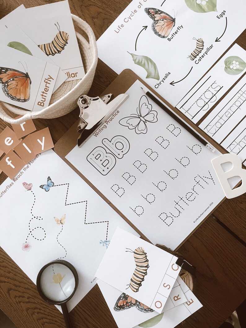 Butterfly Unit Study | Kindergarten Homeschool Printables (digital ...