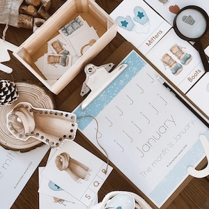 January Preschool Activities Morning Basket | January Preschool Unit | Early Learning Homeschool Unit | Pre-K Activities for Winter